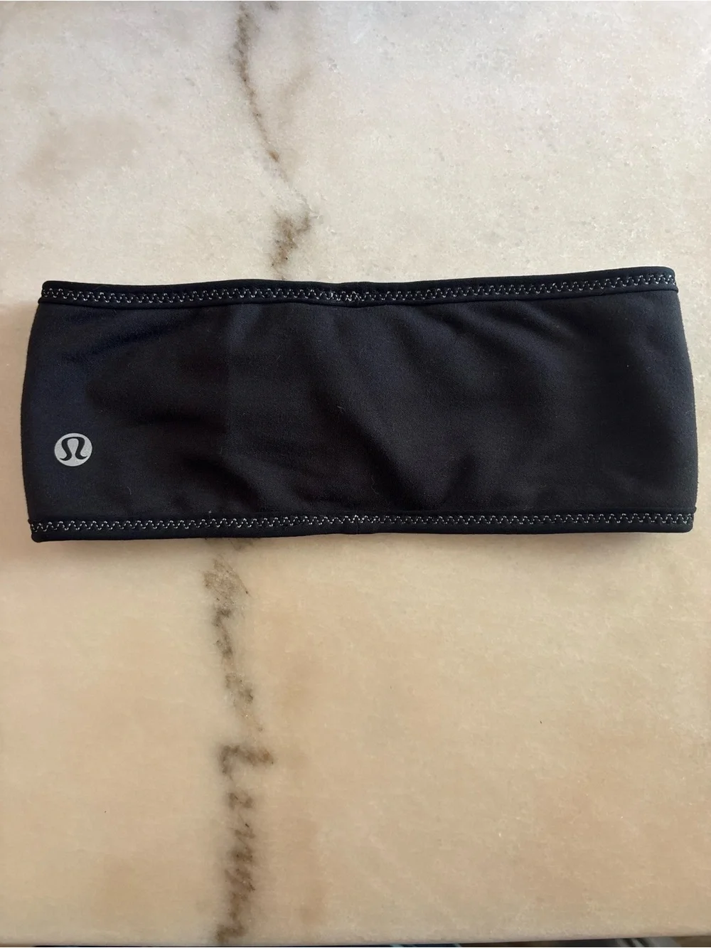 lululemon athletica Black Stretch Headband with Logo